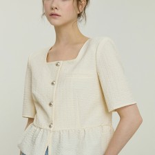 스퀘어넥 자가드 자켓2